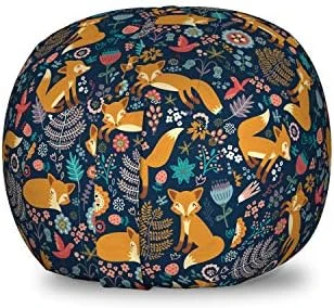 Lunarable Mermaid Scale Storage Toy Bag Chair, Continuous Japanese Circular Pattern Overlap Rounds In Aqua Color Palette, Stuffed Animal Organizer Washable Bag, Small Size, Blue Purple 5 Lunarable Mermaid Scale Storage Toy Bag Chair, Continuous Japanese Circular Pattern Overlap Rounds In Aqua Color Palette, Stuffed Animal Organizer Washable Bag, Small Size, Blue Purple - Image 5