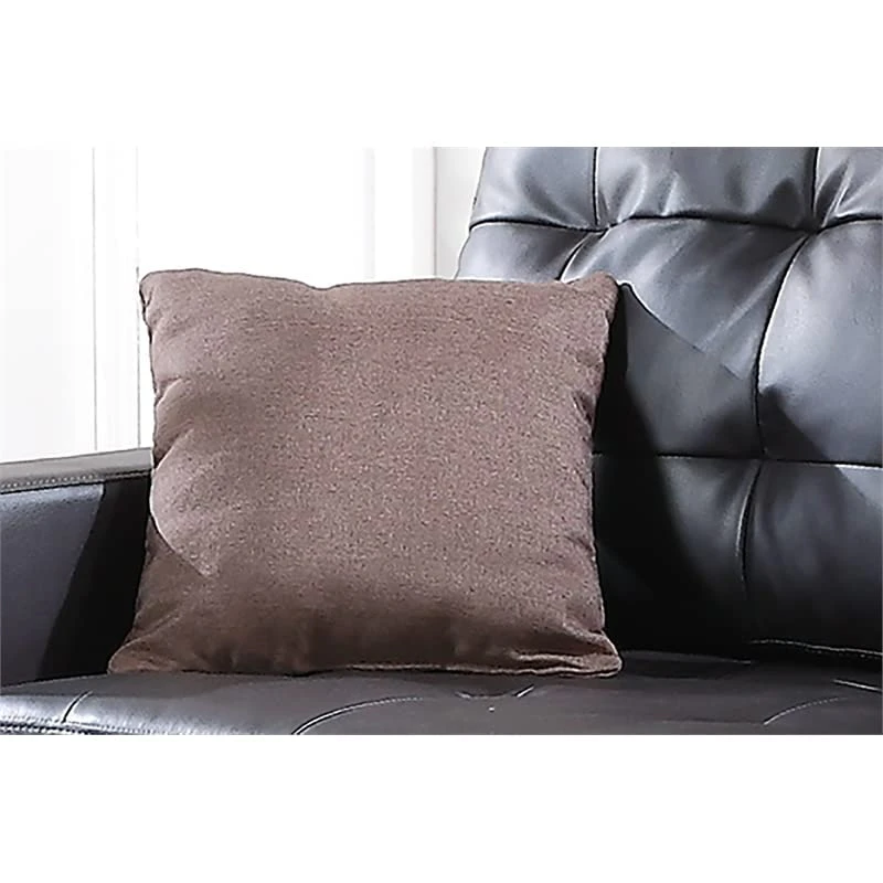 Poundex Bobkona Aria Faux Leather 2 Piece Sofa And Loveseat Set, Espresso 5 Poundex Bobkona Aria Faux Leather 2 Piece Sofa And Loveseat Set, Espresso - Image 5