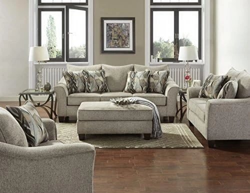 Roundhill Furniture Camero Cafe Fabric 4 Piece Living Room Set 7 Roundhill Furniture Camero Cafe Fabric 4 Piece Living Room Set - Image 7