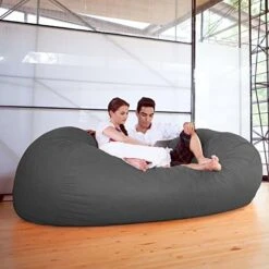 Jaxx 7 Foot Bean Bag Sofa, Charcoal -Safavieh Furnitue Shop 51oYWEmYsoL. AC
