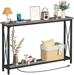 Yoobure Console Tables Entryway 47.3" Sofa Tables Narrow Long Entry Table With USB Ports Behind Couch Entrance Hallway Table With Stable Metal Support Living Room, Rustic Brown 13 Yoobure Console Tables Entryway 47.3" Sofa Tables Narrow Long Entry Table With USB Ports Behind Couch Entrance Hallway Table With Stable Metal Support Living Room, Rustic Brown -Safavieh Furnitue Shop 51p7ysqfDFL. AC