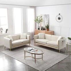 Homtique 77 Inch Upholstered Velvet Sofa Couch, Modern Sofa For Living Room With Side Pocket And 2 Pillows, Gold Metal Legs Decor Couches Furniture For Apartment/Office (Black) 17 Homtique 77 Inch Upholstered Velvet Sofa Couch, Modern Sofa For Living Room With Side Pocket And 2 Pillows, Gold Metal Legs Decor Couches Furniture For Apartment/Office (Black) -Safavieh Furnitue Shop 51p8rMFUzzL. AC