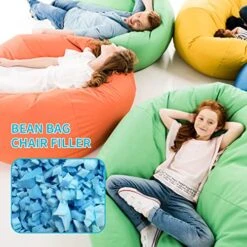 Anuwaa 5 Pounds Bean Bag Filler, Shredded Memory Foam Filling, Premium Soft Bean Bag Filling, 100% Real Memory Foam For Dog Bed, Couch Cushion, And Pillow For Arts And Crafts, Blue -Safavieh Furnitue Shop 51pSKXM4RgL