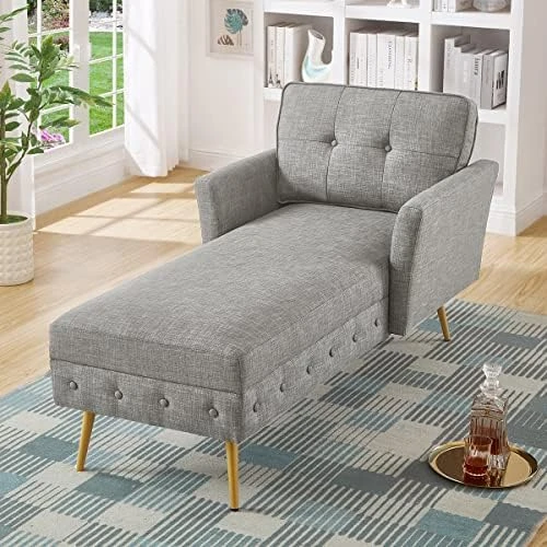 24KF Taupe Velvet Upholstered Tufted Chaise Lounge Chair, Chaise Sofa Bed In 57" Bed Bench,Chair Bed, Chaise Lounge For Offices ,Living Room And Bedroom,Living Room Chaise Chairs-Taupe 13 24KF Taupe Velvet Upholstered Tufted Chaise Lounge Chair, Chaise Sofa Bed In 57" Bed Bench,Chair Bed, Chaise Lounge For Offices ,Living Room And Bedroom,Living Room Chaise Chairs-Taupe - Image 13