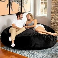 Jaxx 6 Foot Cocoon - Large Bean Bag Chair For Adults, Charcoal -Safavieh Furnitue Shop 51q4oMqr9qL. AC