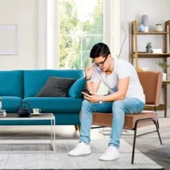 Recaceik Mid-Century Modern Leather Accent Chair, Upholstered PU Leather Chair, Lounge Living Room Chair With Metal Frame, Comfy Reading Armless Chair Home Furniture, Coffee 17 Recaceik Mid-Century Modern Leather Accent Chair, Upholstered PU Leather Chair, Lounge Living Room Chair With Metal Frame, Comfy Reading Armless Chair Home Furniture, Coffee -Safavieh Furnitue Shop 51qP9fmARWL