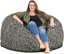 ULTIMATE SACK 6000 (6 Ft.) Bean Bag Chair Cover In Multiple Colors: Cover ONLY. (6000, Navy Suede) -Safavieh Furnitue Shop 51qlQvQd4pL. AC