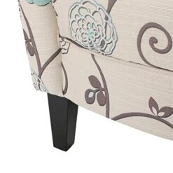 Christopher Knight Home Arabella Fabric Club Chair, White And Blue Floral 29.1D X 29.9W X 36.6H In -Safavieh Furnitue Shop 51r4Be7gVpL