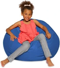 Big Comfy Bean Bag Chair: Posh Large Beanbag Chairs With Removable Cover For Kids, Teens And Adults - Polyester Cloth Puff Sack Lounger Furniture For All Ages - 27 Inch - Heather Teal -Safavieh Furnitue Shop 51rNRGaUkwL. AC