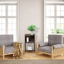 ABQ Nightstand With Charging Station, 2 Tier End Table With USB Ports And Outlets, Side Table With Drawer And Storage Shelf For Small Space In Living Room, Bedroom, 15.75 X 12.6 X 28.94 Inches -Safavieh Furnitue Shop 51rPpjVr6nL