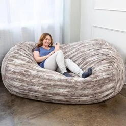 Jaxx 7 Foot Bean Bag Sofa, Charcoal -Safavieh Furnitue Shop 51rWMmyuXL. AC