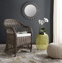 Safavieh Home Collection Inez Natural Wicker Club Chair -Safavieh Furnitue Shop 51rbnWe9tvL. AC