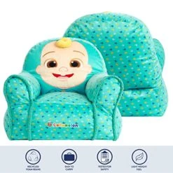 Idea Nuova Cocomelon Bean Bag Sofa Chair , Large