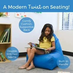 Factory Direct Partners 10481-FB Cali Alpine Sack Bean Bag Chair, Dirt-Resistant Coated Oxford Fabric - French Blue 17 Factory Direct Partners 10481-FB Cali Alpine Sack Bean Bag Chair, Dirt-Resistant Coated Oxford Fabric - French Blue -Safavieh Furnitue Shop 51slyHttewL