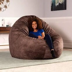 Jaxx 6 Foot Cocoon - Large Bean Bag Chair For Adults, Charcoal -Safavieh Furnitue Shop 51soMVKoqwL. AC