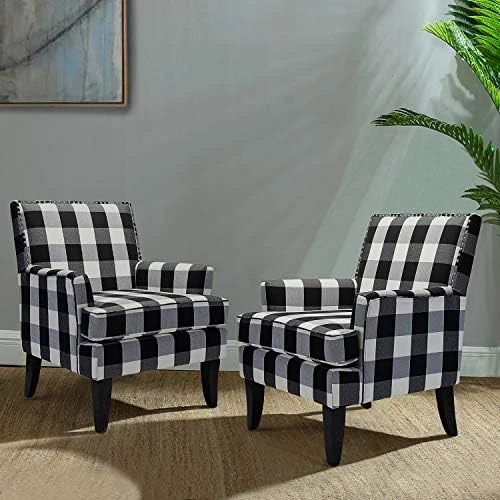 HULALA HOME Modern Accent Chair With Arms And Wooden Legs, Mid Century Accent Chair Armchair High Back Rest, Padded Armrest And Comfortable Cushioned Seat For Living Room (Red Yellow Floral) 10 HULALA HOME Modern Accent Chair With Arms And Wooden Legs, Mid Century Accent Chair Armchair High Back Rest, Padded Armrest And Comfortable Cushioned Seat For Living Room (Red Yellow Floral) - Image 10