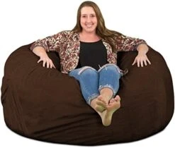 ULTIMATE SACK 5000 (5 Ft.) Bean Bag Chair: Giant Foam-Filled Furniture - Machine Washable Covers, Durable Inner Liner, 100% Virgin Foam. Comfy Bean Bag Chair. (Pink, Fur) -Safavieh Furnitue Shop 51uGGjZIOkL. AC
