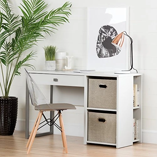 South Shore Annexe Eiffel Style Office Chair, Wood, Clear And Gray, 16D X 16.25W X 32.5H In 3 South Shore Annexe Eiffel Style Office Chair, Wood, Clear And Gray, 16D X 16.25W X 32.5H In - Image 3