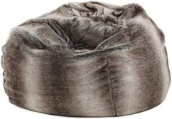 Heavy Metal Inc Meridian Bean Bag Plush Faux Fur Chair | Comfortable And Fun Beanbag For The Whole Family| Non-Spill Memory Foam Filling (Ash White) -Safavieh Furnitue Shop 51vdYmOIxUL. AC