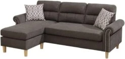 Poundex 2 Piece Reversible Sectional, Slate 9 Poundex 2 Piece Reversible Sectional, Slate -Safavieh Furnitue Shop 51wEmXzcBcL. AC