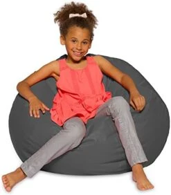 Big Comfy Bean Bag Chair: Posh Large Beanbag Chairs With Removable Cover For Kids, Teens And Adults - Polyester Cloth Puff Sack Lounger Furniture For All Ages - 27 Inch - Heather Teal -Safavieh Furnitue Shop 51wObPNUIpL. AC