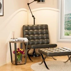 EKNITEY Wood Round End Table - 19.7" Dia. Side Table With Storage Small Table With Sturdy Metal Frame For Living Room Bedroom Couch Snack And Sofa 2-Tier 8 EKNITEY Wood Round End Table - 19.7" Dia. Side Table With Storage Small Table With Sturdy Metal Frame For Living Room Bedroom Couch Snack And Sofa 2-Tier -Safavieh Furnitue Shop 51waDydDSRL