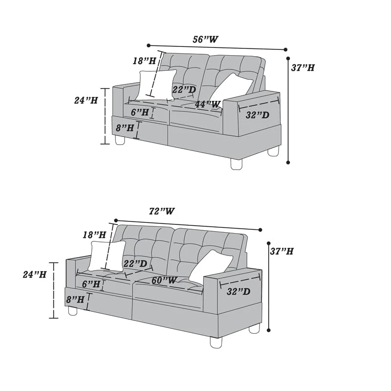 Poundex Bobkona Aria Faux Leather 2 Piece Sofa And Loveseat Set, Espresso 3 Poundex Bobkona Aria Faux Leather 2 Piece Sofa And Loveseat Set, Espresso - Image 3