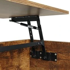 Coffee Table With Storage, Rustic Coffee Table, Wood Lift Top Coffee Table With Charging Station Sofa Table With Metal Frame And And Adjustable Feet, Large Storage Space, Easy Assembly, Rustic Brown -Safavieh Furnitue Shop 51wtY2JV8PL