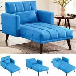 Lamerge Sleeper Sofa Chair Bed, 3-in-1 Convertible Chair Bed With Pillow,Adjustable Backrest Chaise Lounge Sleeper Couch Bed,Velvet Sofa Bed Reclining Chair For Apartment,Solid Wood Legs,Red -Safavieh Furnitue Shop 51xK u3lXML. AC