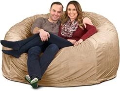 ULTIMATE SACK 6000 (6 Ft.) Bean Bag Chair: Giant Foam-Filled Furniture - Machine Washable Covers, Durable Inner Liner, 100% Virgin Foam. Comfy Bean Bag Chair. (Charcoal, Fur) -Safavieh Furnitue Shop 51xQ14QFt2L. AC