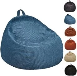Bean Bag Chairs Cover (No Filler),Bean Bag Cover,Stuffed Animal Storage Bean Bag,Bean Bag For Kids,Adults,Teens,36 X 45 In Blue Bean Bag -Safavieh Furnitue Shop 51xRqGuuLrL. AC