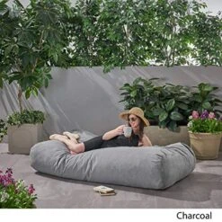 Christopher Knight Home 6 Foot Bean Bag, Charcoal -Safavieh Furnitue Shop 51xXd5uNoZL