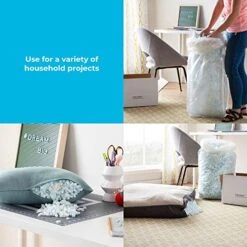 Linenspa Shredded Memory Foam - Craft Foam - Replacement Fill For Pillows, Bean Bags, Chairs, Dog Beds, Stuffed Animals, and Crafts, 5 Lbs -Safavieh Furnitue Shop 51yCqQ2wTML