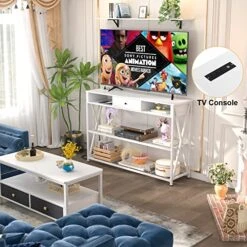 Armocity Console Table With Outlets, Entryway Table For Entry, 47 Inch Sofa Table With Drawers, Long Hallway Table, Industrial Behind Couch Table For Entryway, Sofa Couch, Entrance, Hallway, White 13 Armocity Console Table With Outlets, Entryway Table For Entry, 47 Inch Sofa Table With Drawers, Long Hallway Table, Industrial Behind Couch Table For Entryway, Sofa Couch, Entrance, Hallway, White -Safavieh Furnitue Shop 51yO7Go1XeL