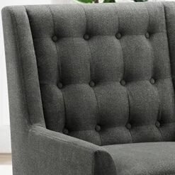 Rosevera Arvada Rosevara Modern Furniture Living Reading Room Comfy Accent Chair For The Bedroom, Standard, Charcoal -Safavieh Furnitue Shop 51zDY0cnVnL