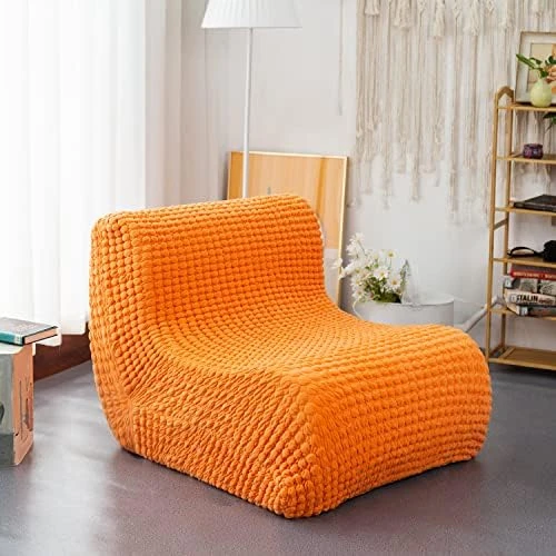 N&V Single Seated Foam Sofa, Armless Floor Sofa, One Piece High Density Foam, Removable And Machine Washable Cover, Champagne 11 N&V Single Seated Foam Sofa, Armless Floor Sofa, One Piece High Density Foam, Removable And Machine Washable Cover, Champagne - Image 11