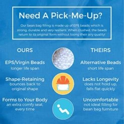 Factory Direct Partners 10481-FB Cali Alpine Sack Bean Bag Chair, Dirt-Resistant Coated Oxford Fabric - French Blue 19 Factory Direct Partners 10481-FB Cali Alpine Sack Bean Bag Chair, Dirt-Resistant Coated Oxford Fabric - French Blue -Safavieh Furnitue Shop 61OVgXHW3lL